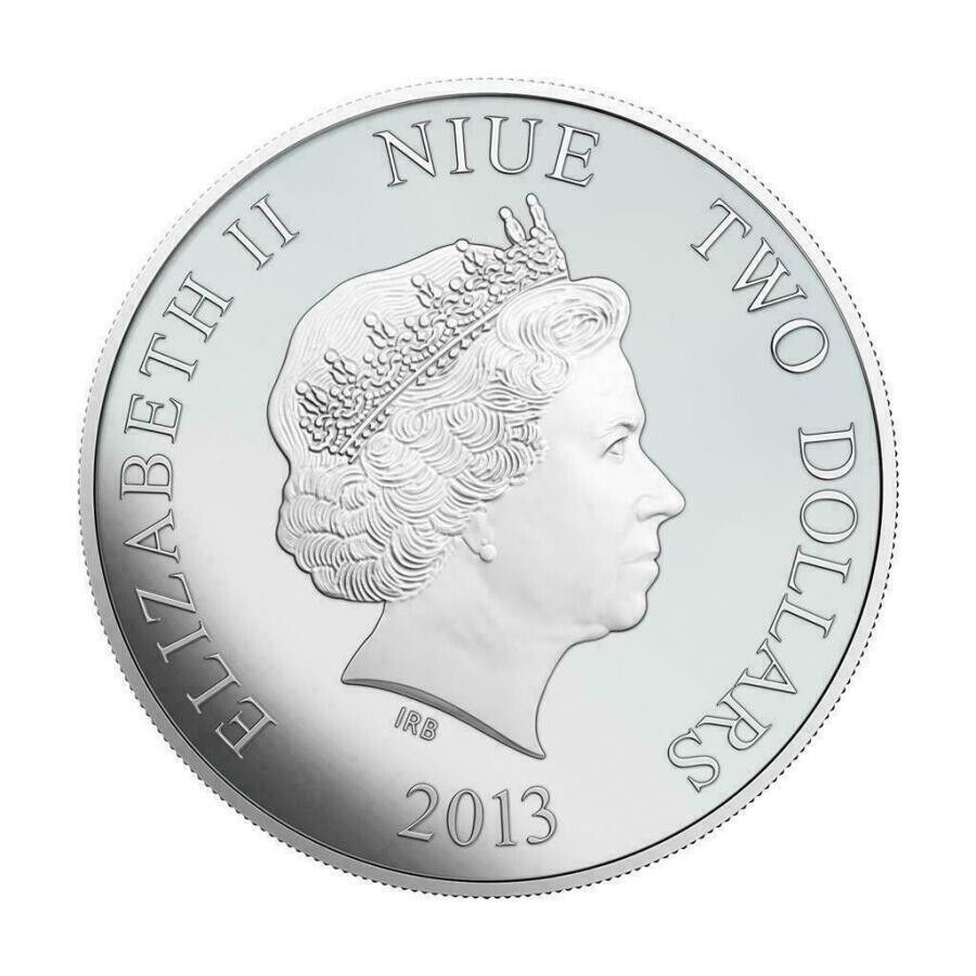 1 Oz Silver Coin 2013 $2 Niue Ukraine Future Euromaidan w/ Flag Україна Майбутня-classypw.com-3