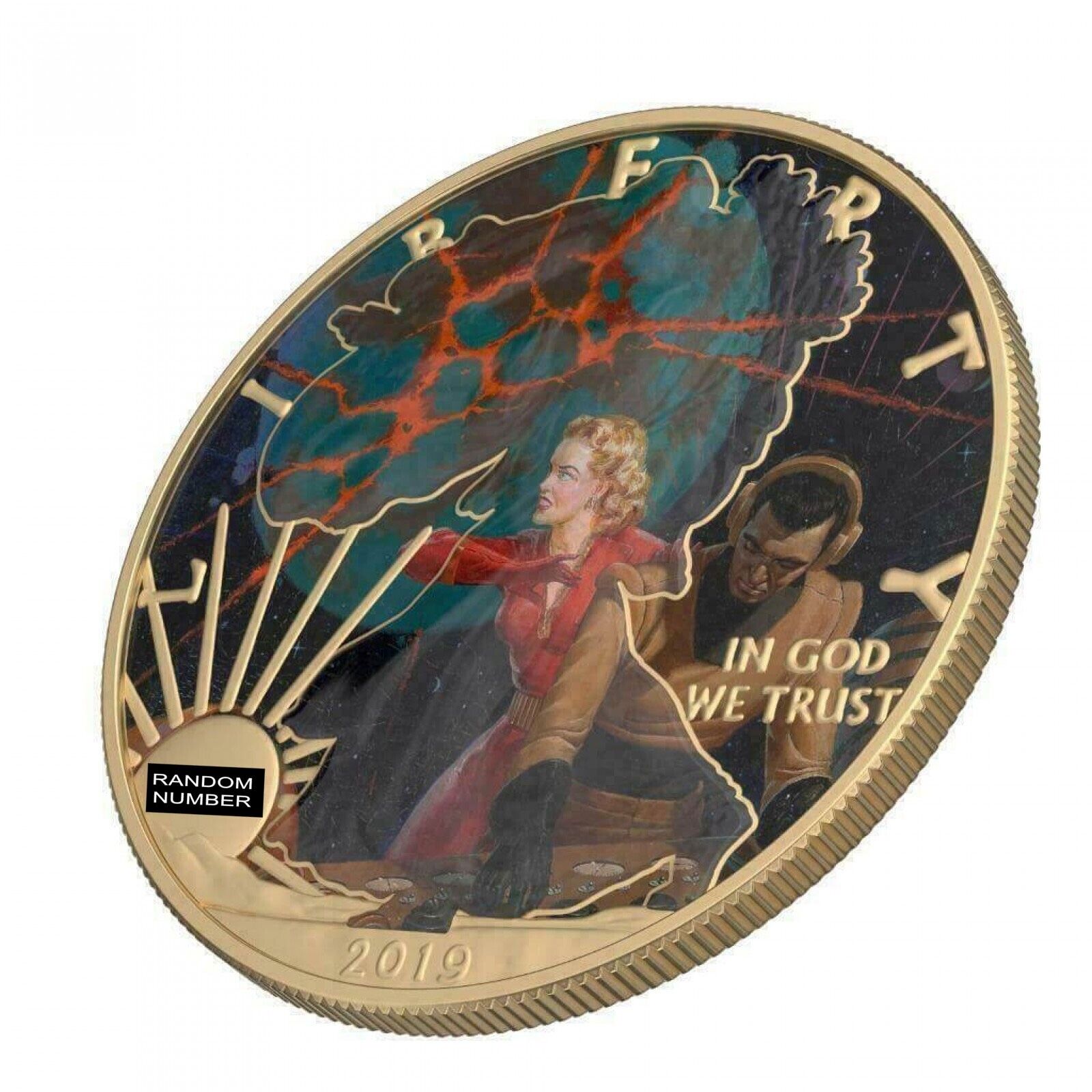 1 Oz Silver Coin 2019 $1 Liberty Classic Sci-Fi - Varnish No 2-classypw.com-1