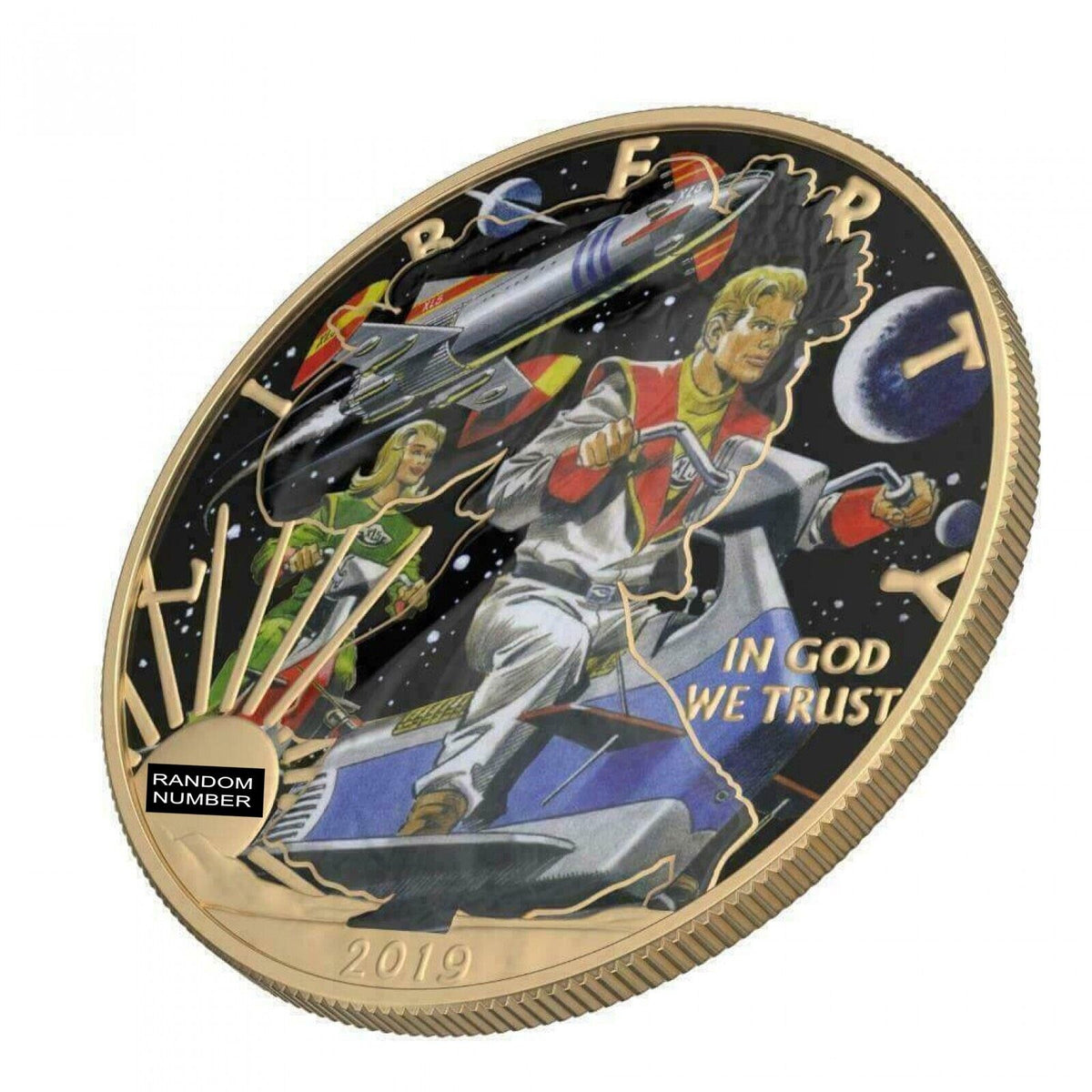 1 Oz Silver Coin 2019 $1 Liberty Classic Sci-Fi - Varnish No 9-classypw.com-2