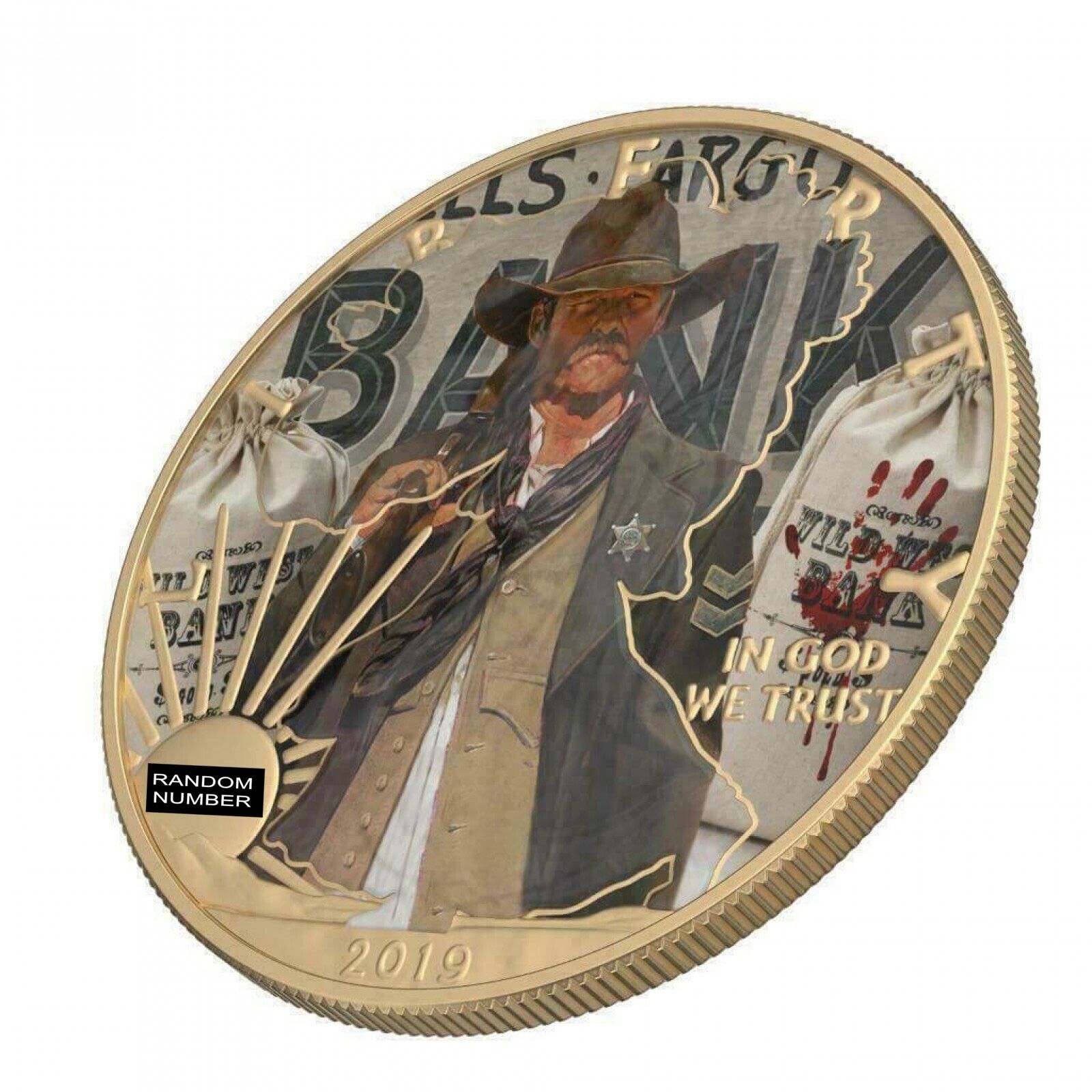 1 Oz Silver Coin 2019 $1 Liberty Faces of America Wild West Sheriff Varnish No 3-classypw.com-1