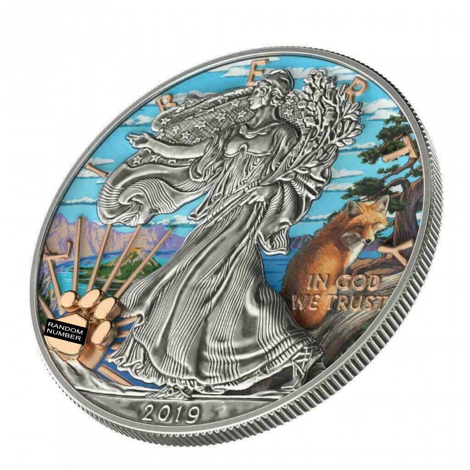 1 Oz Silver Coin 2019 $1 Liberty National Parks of The United States Crater Lake-classypw.com-2