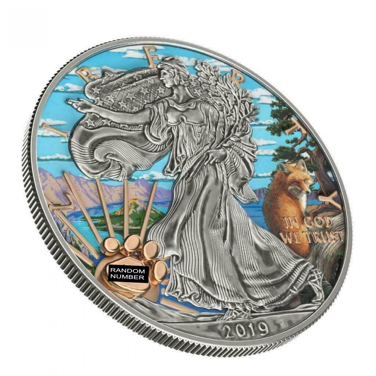 1 Oz Silver Coin 2019 $1 Liberty National Parks of The United States Crater Lake-classypw.com-3