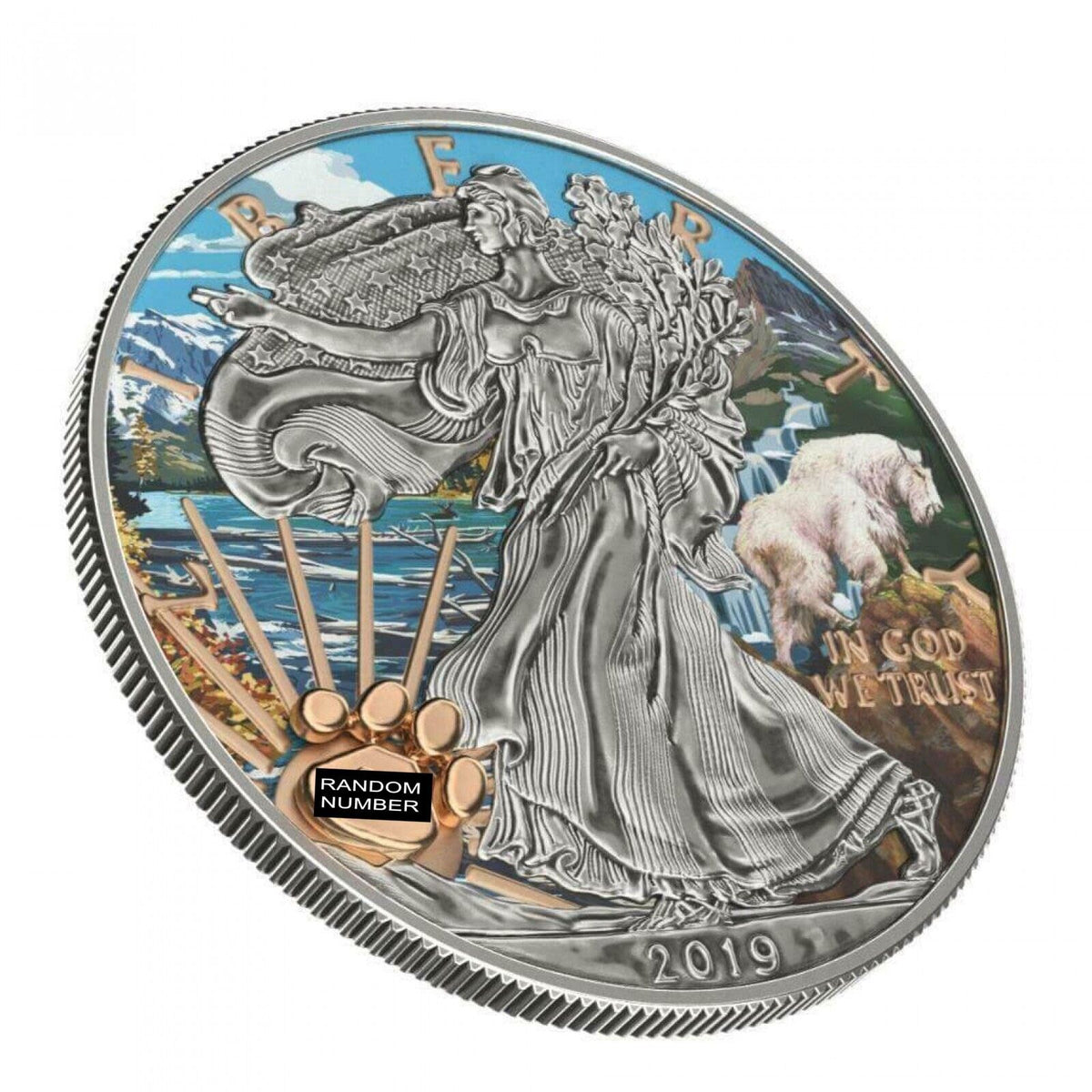 1 Oz Silver Coin 2019 $1 Liberty National Parks of The United States - Glacier-classypw.com-3