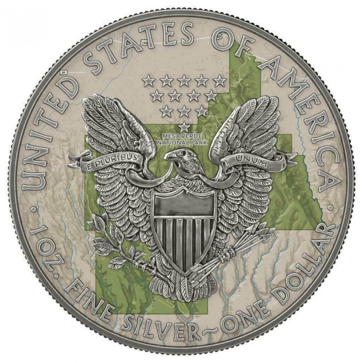 1 Oz Silver Coin 2019 $1 Liberty National Parks of The United States Mesa Verde-classypw.com-5
