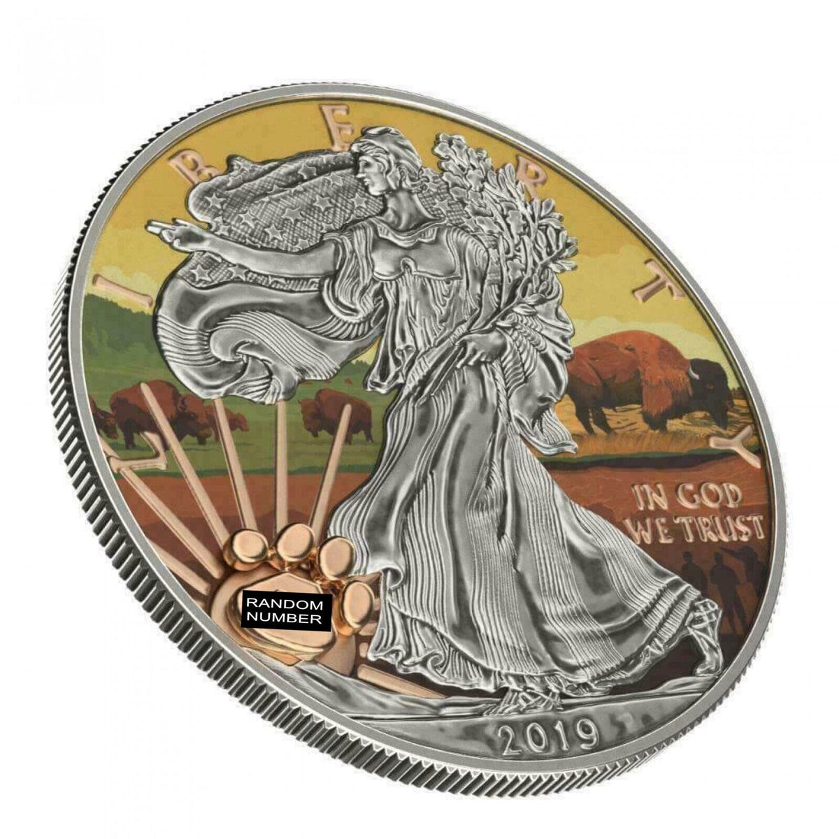 1 Oz Silver Coin 2019 $1 Liberty National Parks of The United States - Wind Cave-classypw.com-3