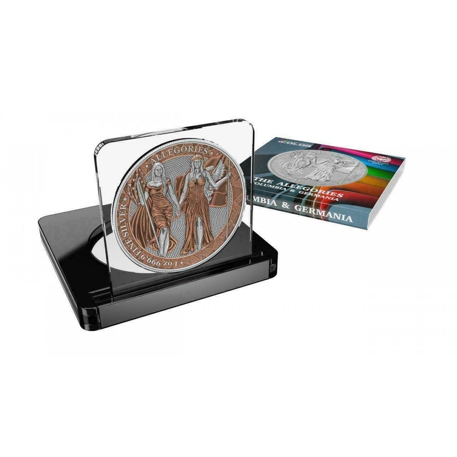 1 Oz Silver Coin 2019 5 Mark Columbia & Germania Allegories - Antique Copper-classypw.com-3