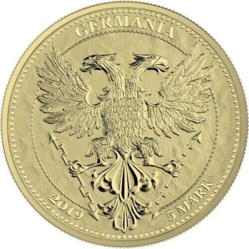 1 Oz Silver Coin 2019 5 Mark Germania Bejeweled Oak Leaf Autumn Silver Coin-classypw.com-2