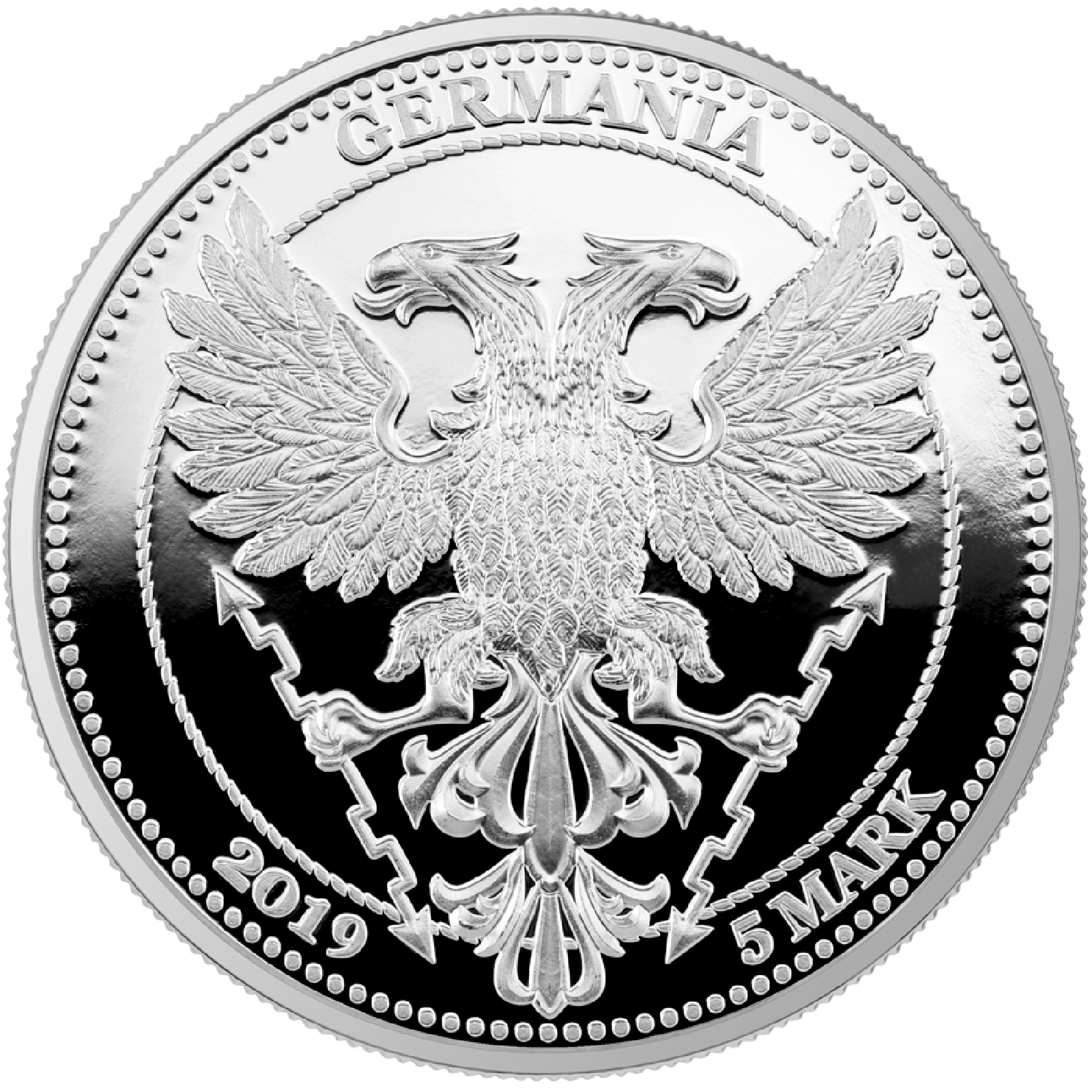 1 Oz Silver Coin 2019 5 Mark Germania Oak Leaf Proof Silver - only 1000 made-classypw.com-2