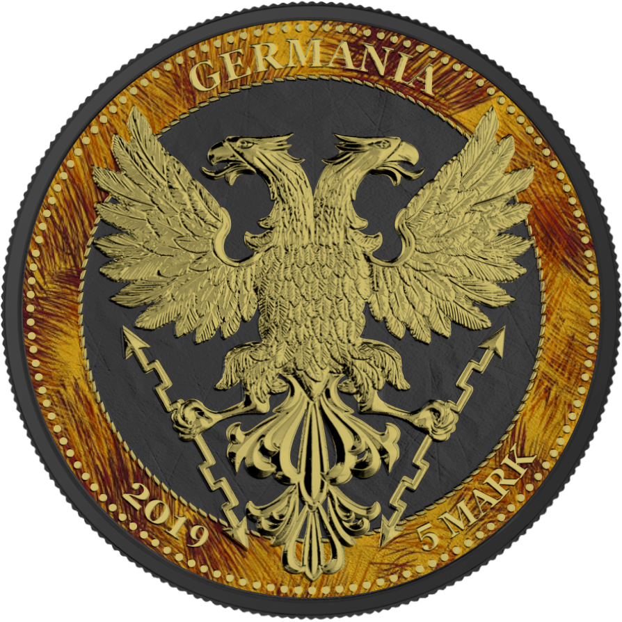 1 Oz Silver Coin 2019 5 Mark Germania Oak Leaf Zoo Series - African Lion-classypw.com-2