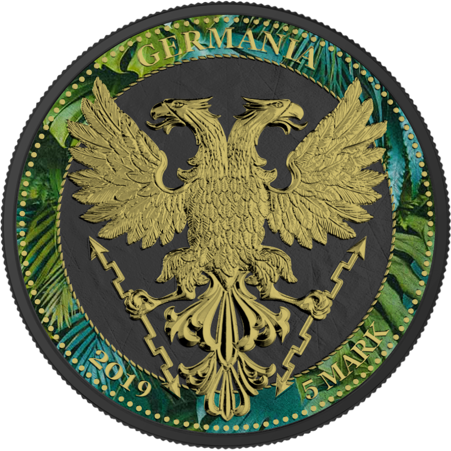 1 Oz Silver Coin 2019 5 Mark Germania Oak Leaf Zoo Series - Jaguar-classypw.com-1