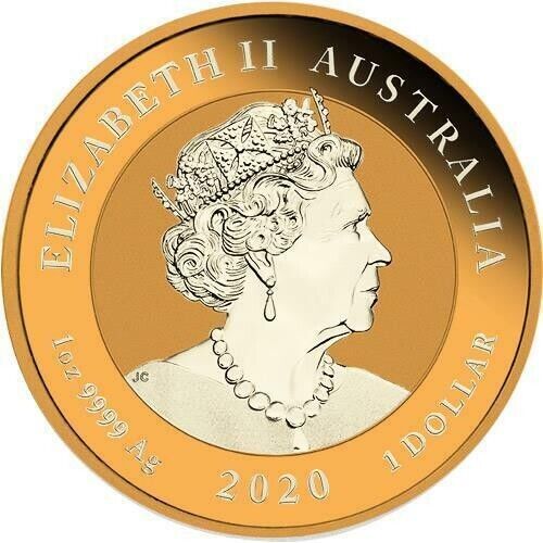 1 Oz Silver Coin 2020 $1 Australia Guardian Sky Lions Pixiu - Turquoise & Yellow-classypw.com-2