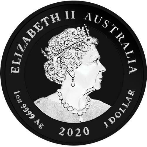 1 Oz Silver Coin 2020 $1 Australia Guardian Sky Lions The Pixiu - Black & Red-classypw.com-2