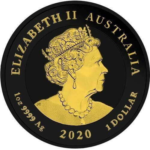 1 Oz Silver Coin 2020 $1 Australia Guardian Sky Lions The Pixiu - Black & White-classypw.com-2