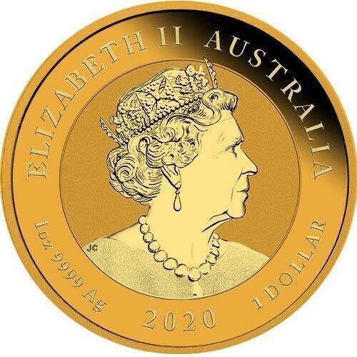 1 Oz Silver Coin 2020 $1 Australia Guardian Sky Lions The Pixiu - Yellow & Blue-classypw.com-2