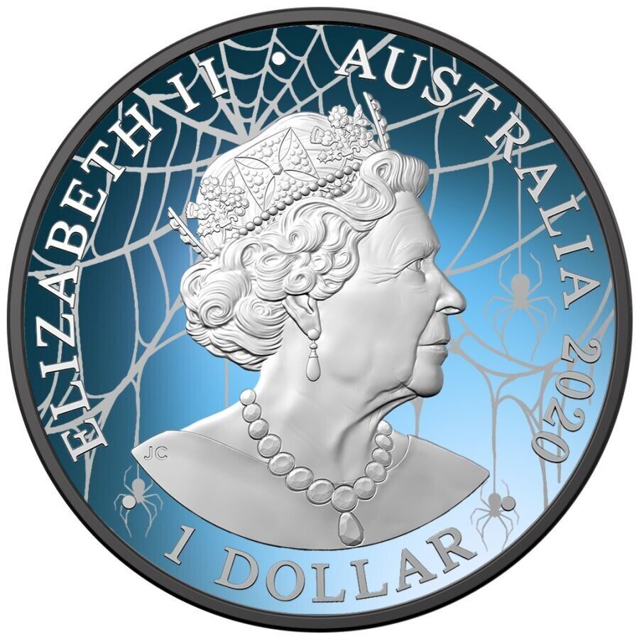 1 Oz Silver Coin 2020 $1 Australia Redback Spider - World Ruthenium Silver Coin-classypw.com-1