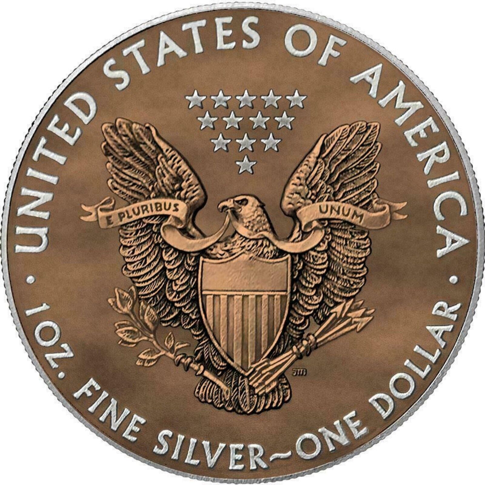 1 Oz Silver Coin 2020 $1 Liberty Paint It Brown - Obey Big Brother is watching