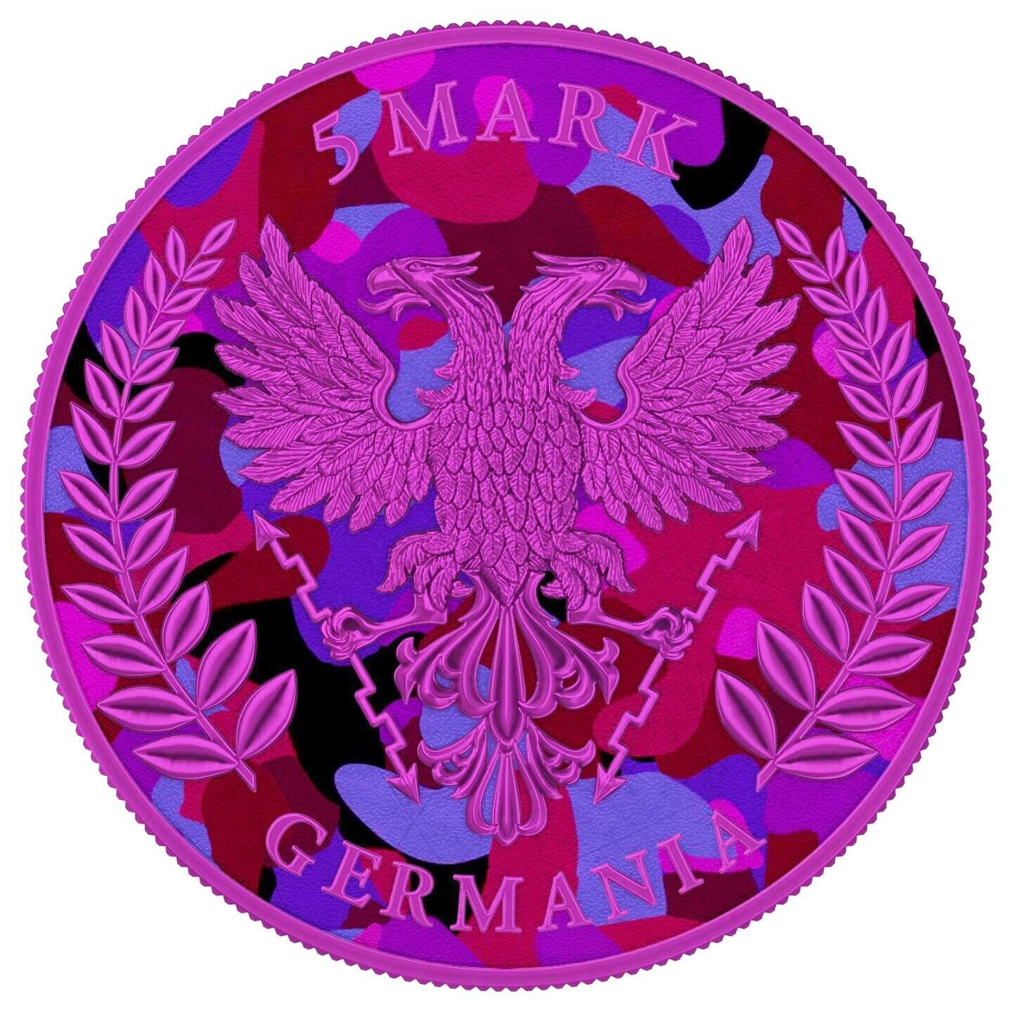 1 Oz Silver Coin 2020 5 Mark Germania Camouflage Edition - Aida-classypw.com-1