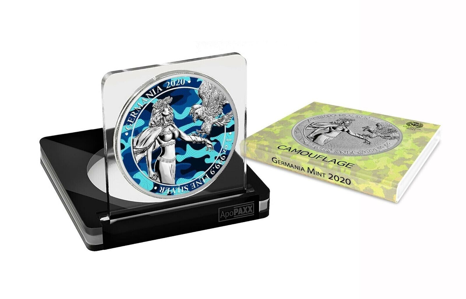 1 Oz Silver Coin 2020 5 Mark Germania Camouflage Edition - Air Force-classypw.com-3