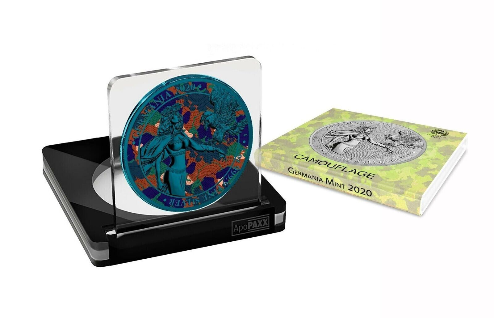1 Oz Silver Coin 2020 5 Mark Germania Camouflage Edition - Alps-classypw.com-3