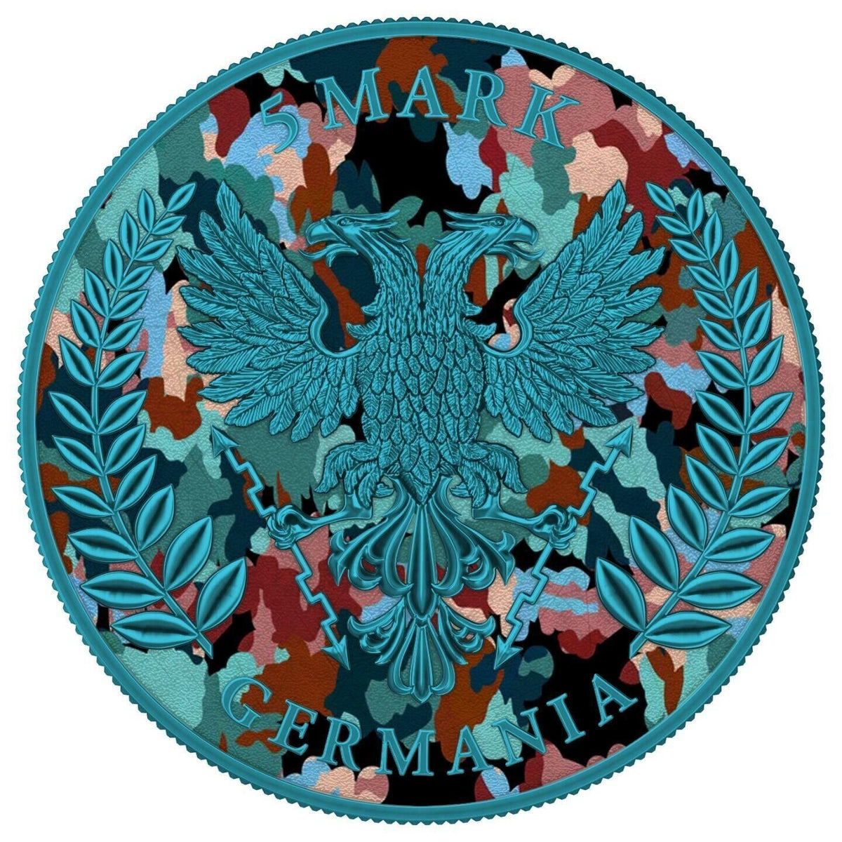 1 Oz Silver Coin 2020 5 Mark Germania Camouflage Edition - Balkan-classypw.com-2