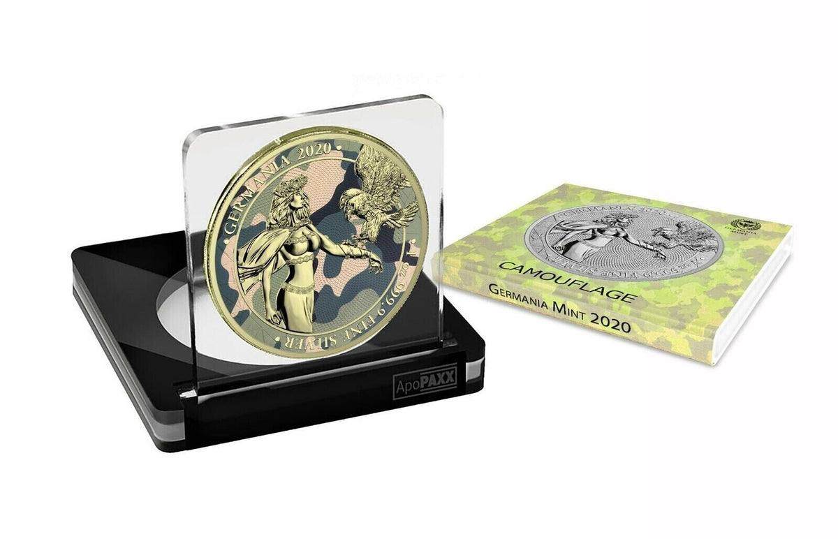 1 Oz Silver Coin 2020 5 Mark Germania Camouflage Edition - Camelia-classypw.com-3