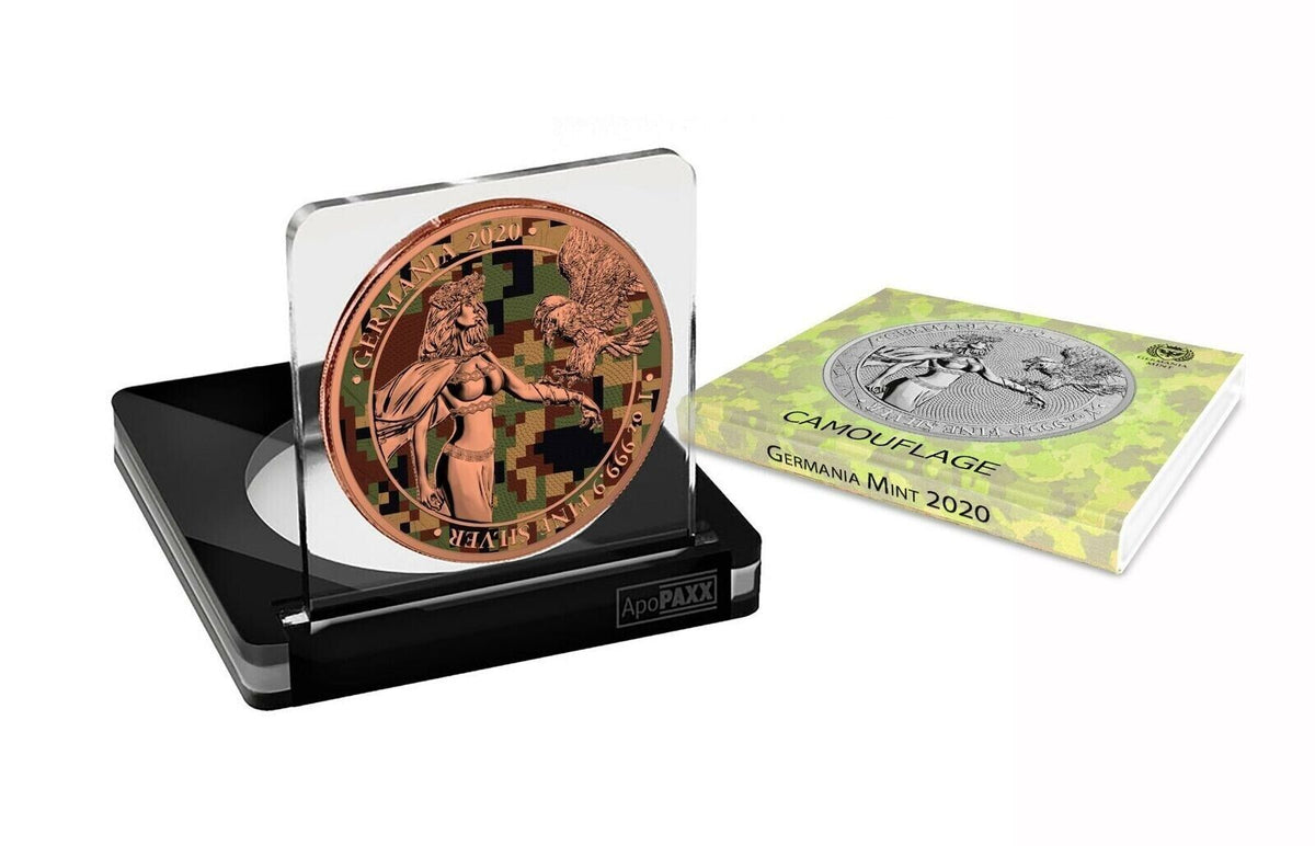 1 Oz Silver Coin 2020 5 Mark Germania Camouflage Edition - East-classypw.com-3