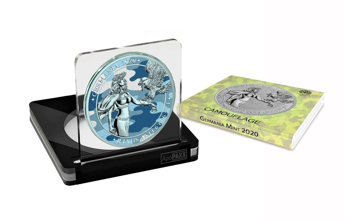 1 Oz Silver Coin 2020 5 Mark Germania Camouflage Edition - Swabia-classypw.com-3