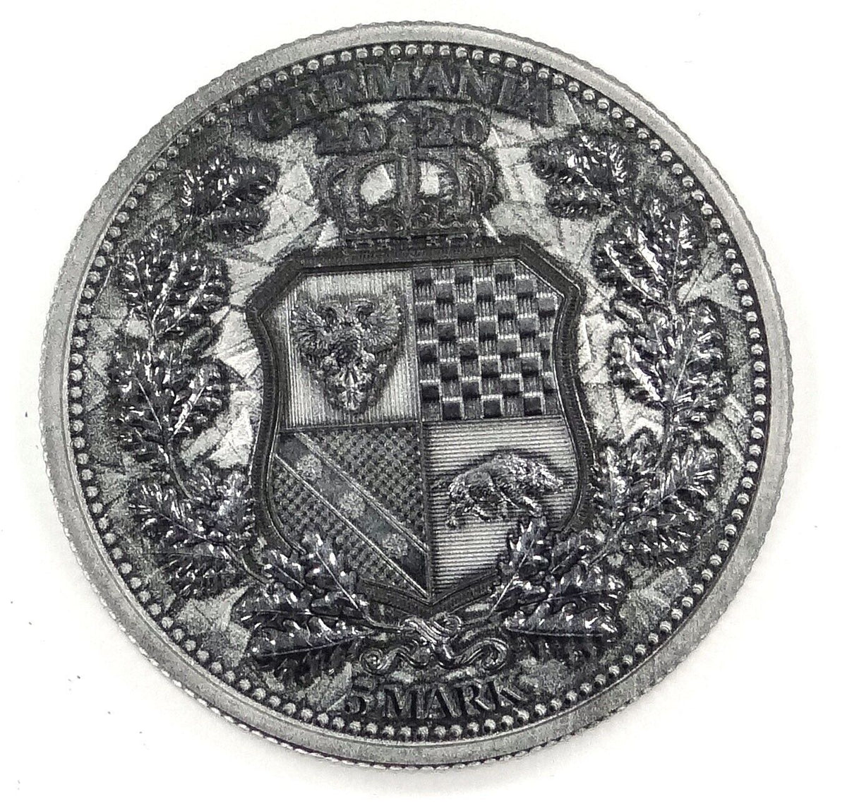 1 Oz Silver Coin 2020 5 Mark Italia &amp; Germania Allegories - Antique Silver Round-classypw.com-2