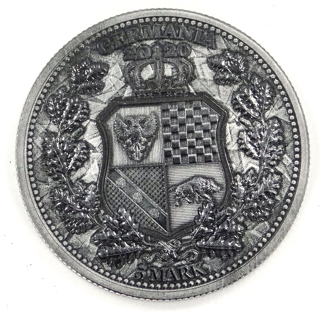1 Oz Silver Coin 2020 5 Mark Italia & Germania Allegories - Antique Silver Round-classypw.com-2