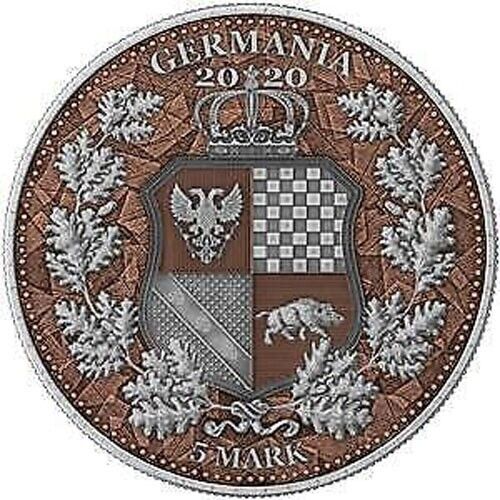 1 Oz Silver Coin 2020 5 Mark Italia &amp; Germania Allegories - Copper Silver Round-classypw.com-2
