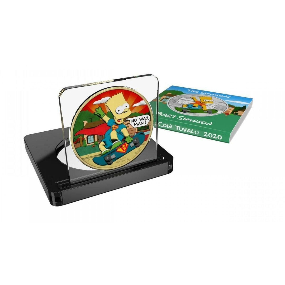1 Oz Silver Coin 2020 Tuvalu $1 The Simpsons - Bart Simpson Superbart No Way Man-classypw.com-3