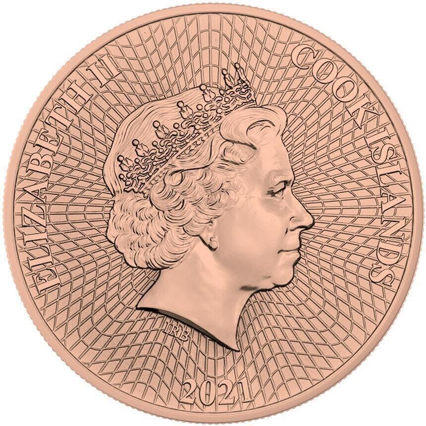 1 Oz Silver Coin 2021 Cook Islands $1 Sea Star Beach Pink Gold Star-classypw.com-3