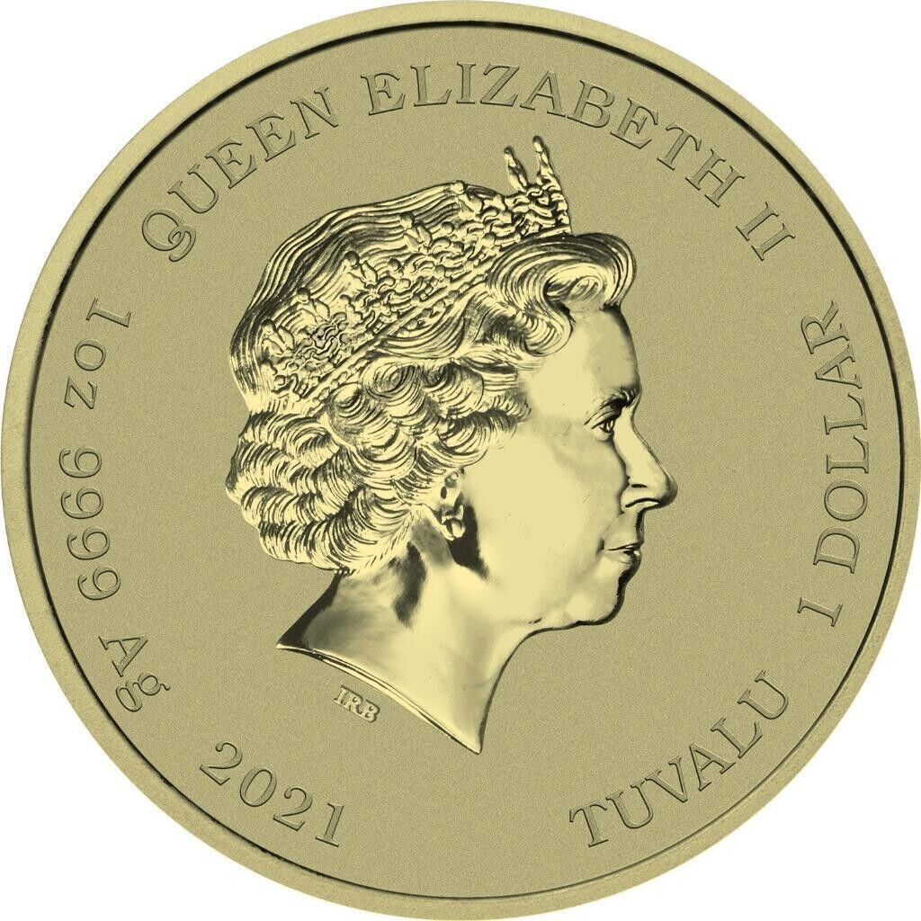 1 Oz Silver Coin 2021 Tuvalu $1 The Simpsons Marge & Maggie Day Colored Coin-classypw.com-1