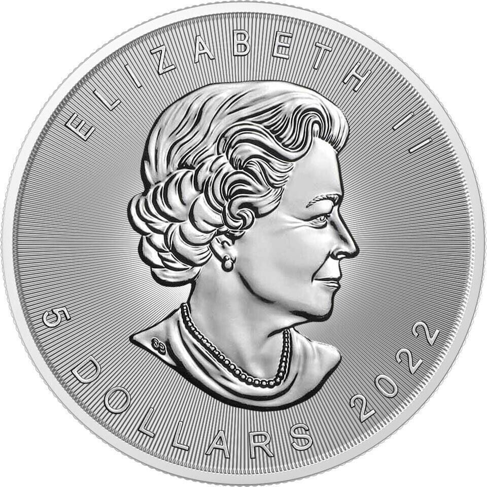 1 Oz Silver Coin 2022 Canada $5 Maple Leaf Seasons January Bejeweled Leaf Insert-classypw.com-3