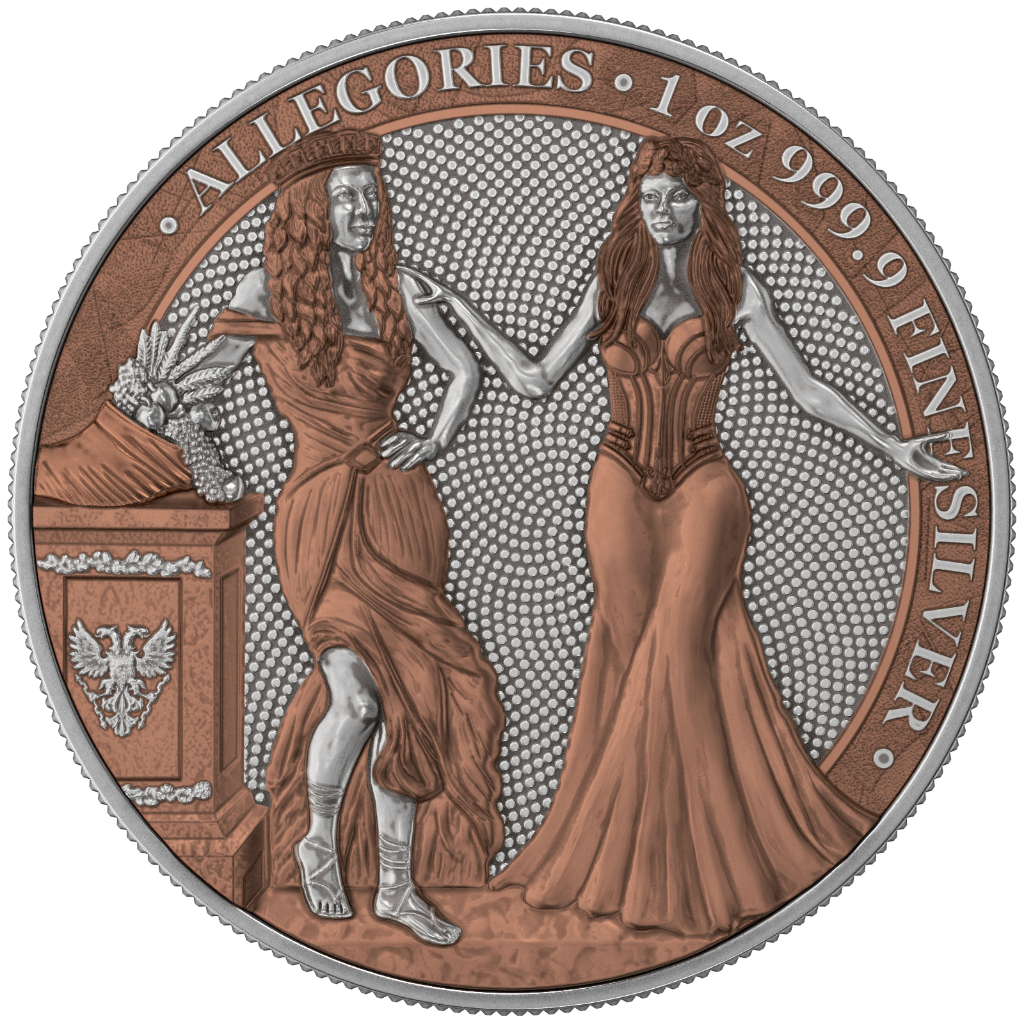 10 - 1 Oz Silver Coin 2020 5 Mark Italia & Germania Allegories - Full Color Set-classypw.com-18