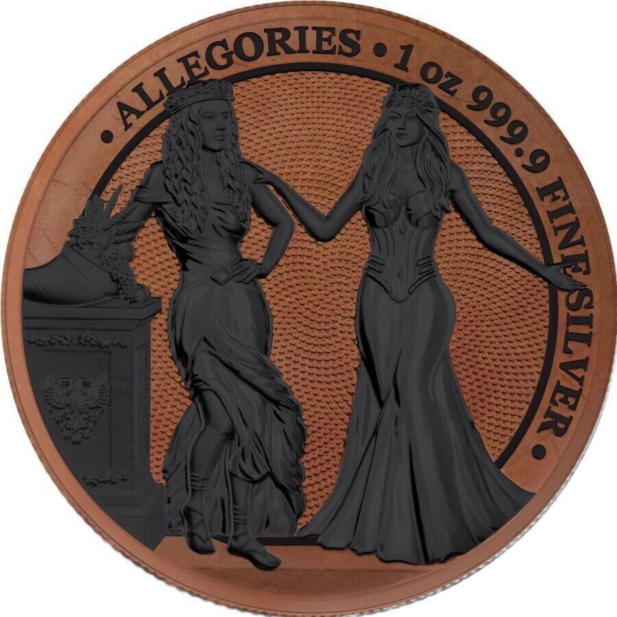 10 - 1 Oz Silver Coin 2020 5 Mark Italia & Germania Allegories - Full Color Set-classypw.com-20