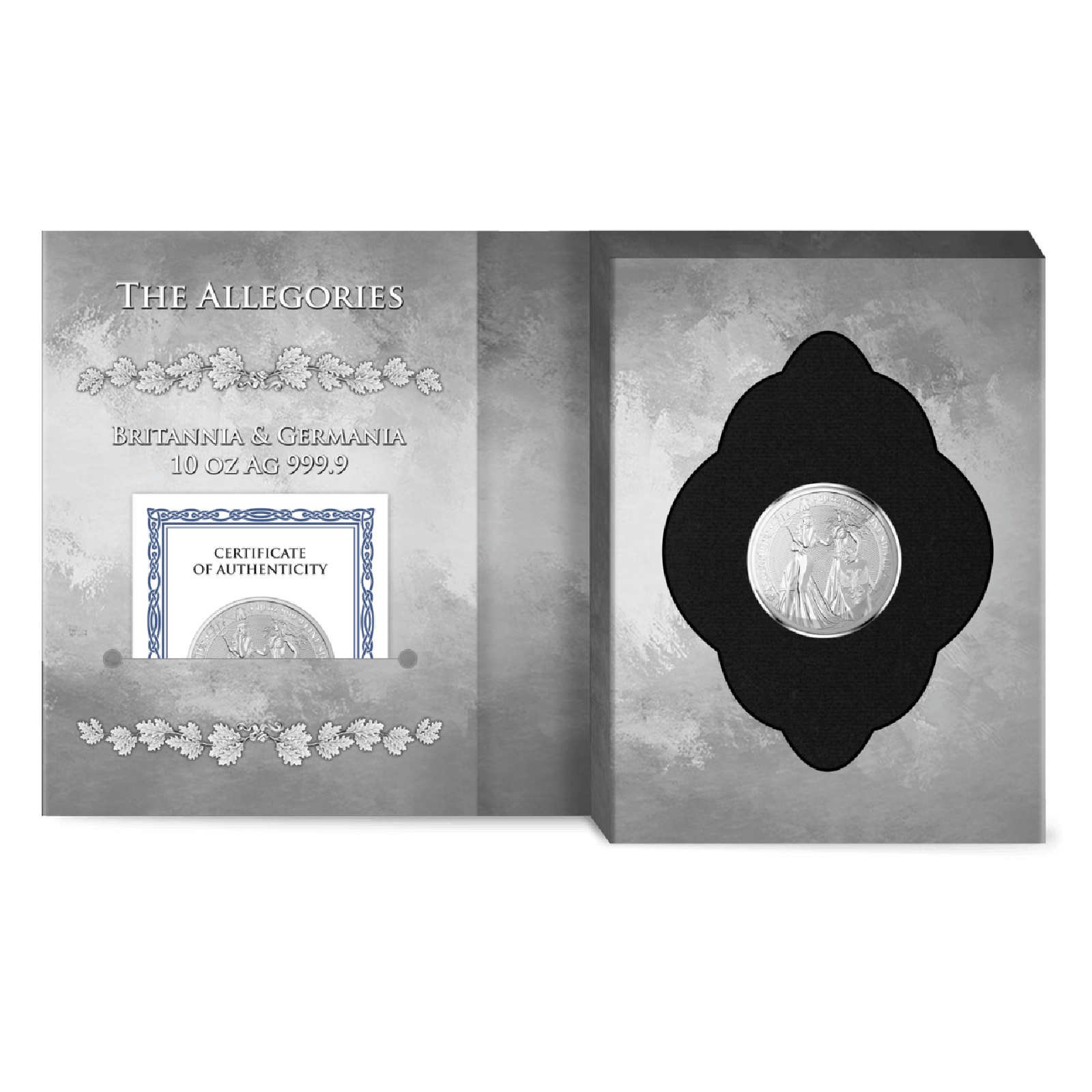 10 Oz Silver Coin 2019 50 Mark Britania & Germania - BU Limited Edition 250-classypw.com-3