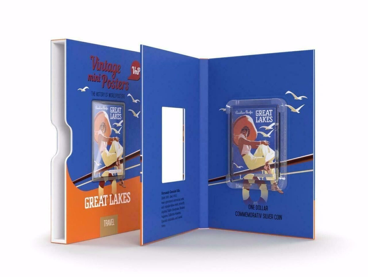 1/2 Oz Silver Coin 2015 Niue $1 Vintage Mini Posters Great Lakes only 1000 Made-classypw.com-4