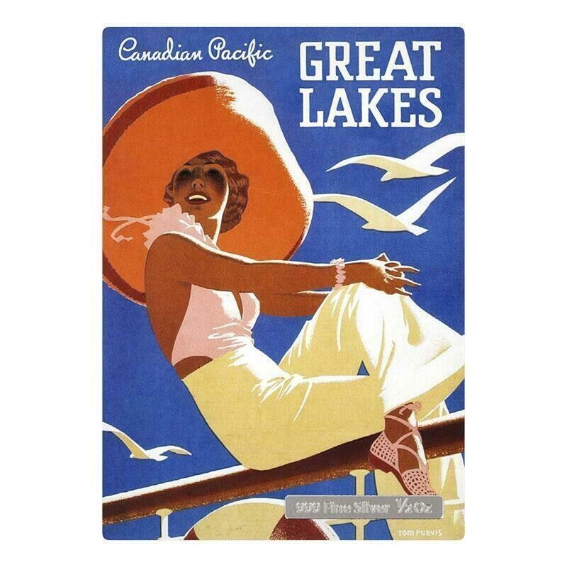 1/2 Oz Silver Coin 2015 Niue $1 Vintage Mini Posters Great Lakes only 1000 Made-classypw.com-7