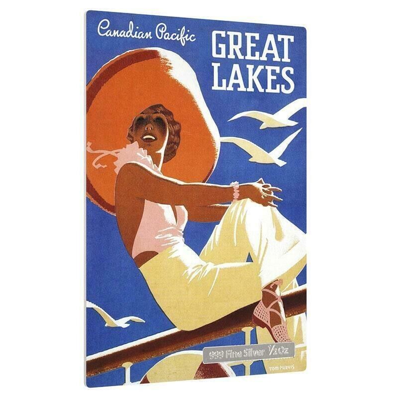 1/2 Oz Silver Coin 2015 Niue $1 Vintage Mini Posters Great Lakes only 1000 Made-classypw.com-9