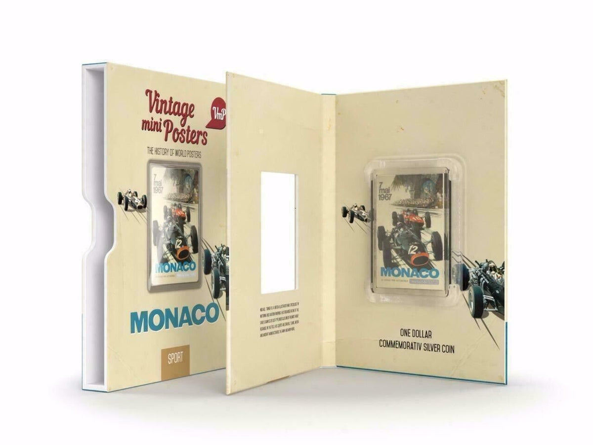 1/2 Oz Silver Coin 2015 Niue $1 Vintage Mini Posters Monaco Grand Prix 1000 Made-classypw.com-3