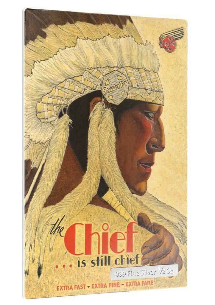 1/2 Oz Silver Coin 2015 Niue $1 Vintage Mini Posters The Chief only 1000 Made-classypw.com-4