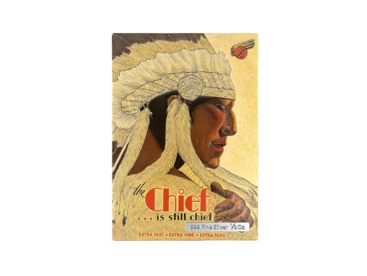 1/2 Oz Silver Coin 2015 Niue $1 Vintage Mini Posters The Chief only 1000 Made-classypw.com-8