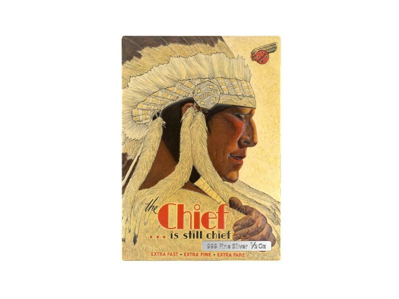 1/2 Oz Silver Coin 2015 Niue $1 Vintage Mini Posters The Chief only 1000 Made-classypw.com-8