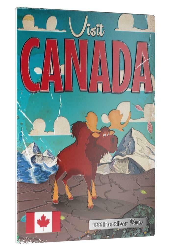 1/2 Oz Silver Coin 2015 Niue $1 Vintage Mini Posters Visit Canada only 1000 Made-classypw.com-9