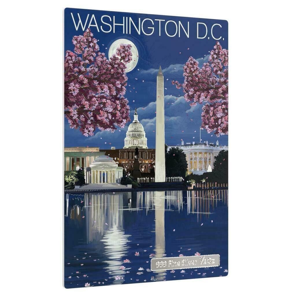 1/2 Oz Silver Coin 2015 Niue $1 Vintage Mini Posters Washington D.C. 1000 Made-classypw.com-9