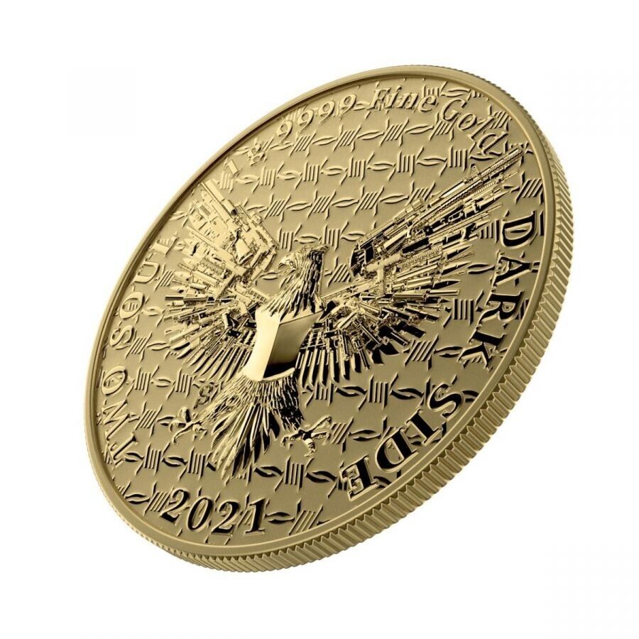 1g 24K 9999 Fine Gold Dark Side 2021 2 Soul THE LIBERATOR Skull w/ coin capsule-classypw.com-5