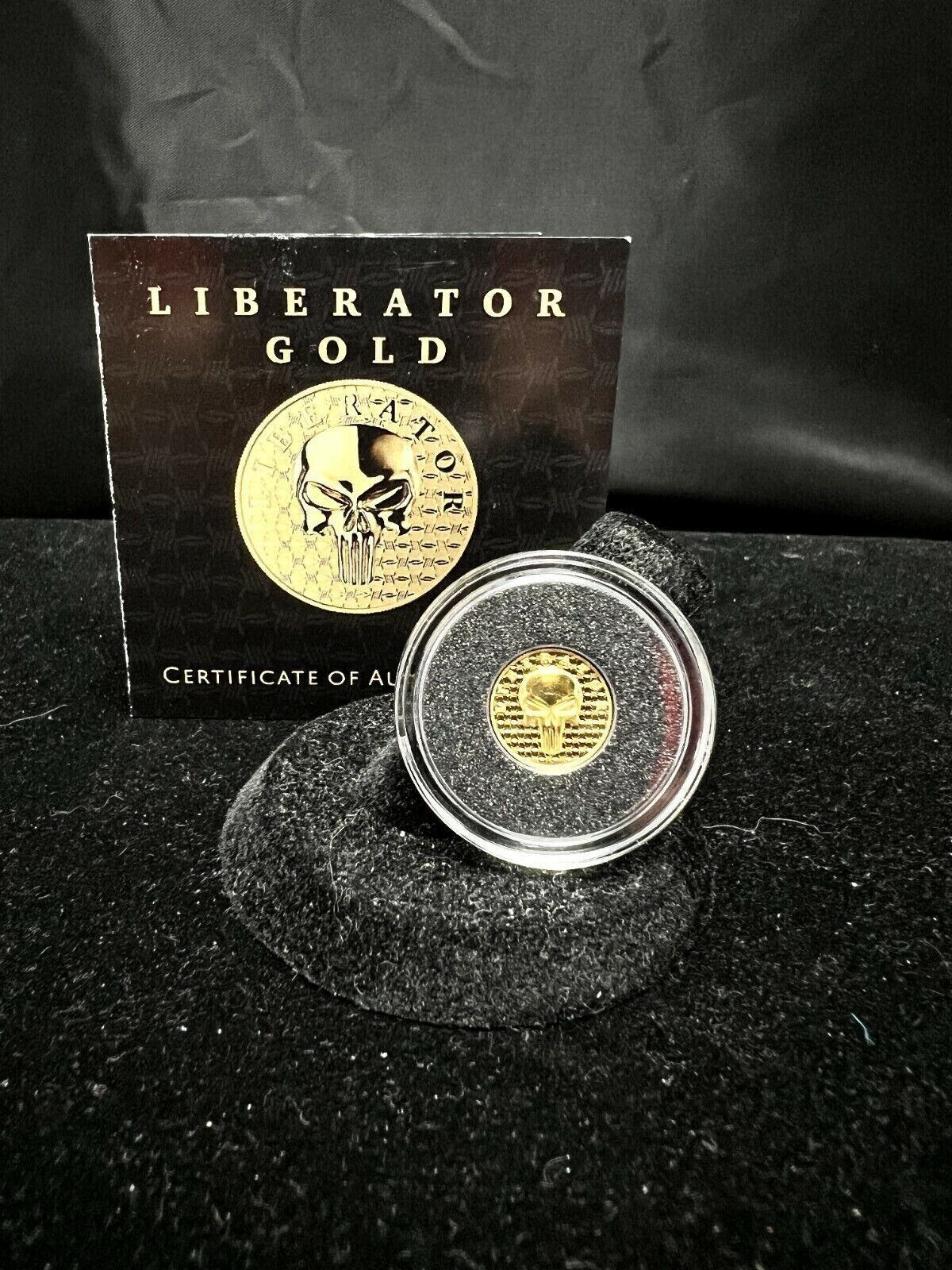 1g 24K 9999 Fine Gold Dark Side 2021 2 Soul THE LIBERATOR Skull w/ coin capsule-classypw.com-6