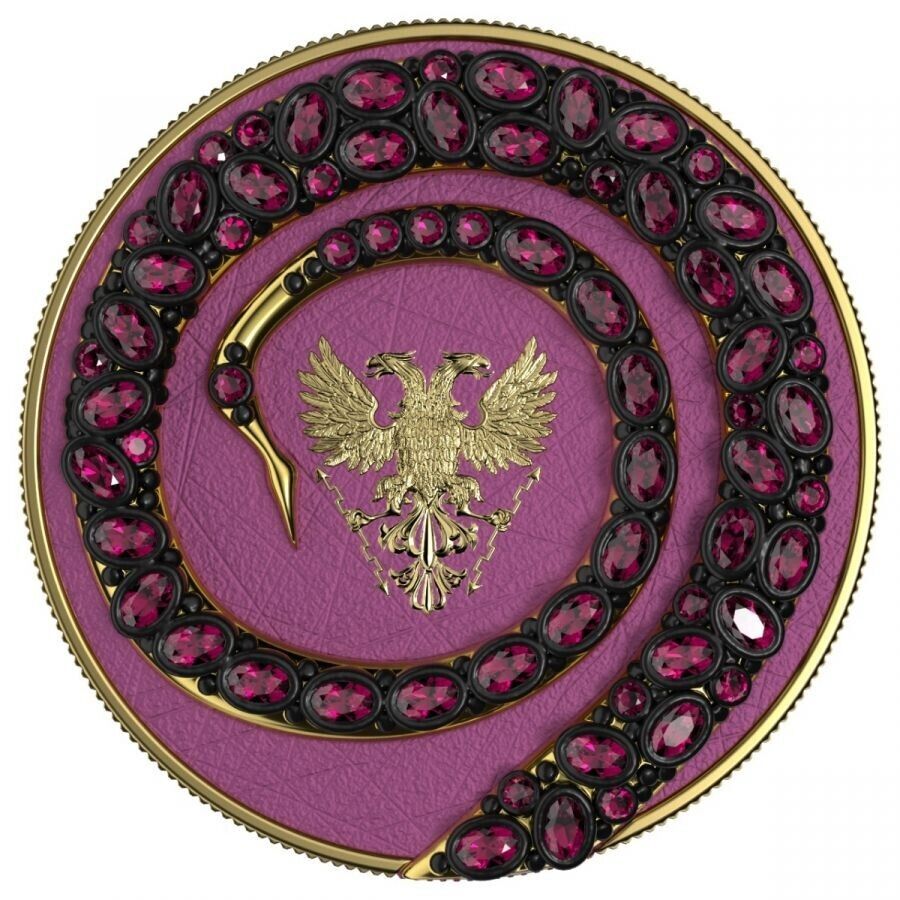 2 X 1 Oz Silver Coin 2020 5 Mark Fafnir Set - Blue Purple Carapace No 1 Crystals-classypw.com-4