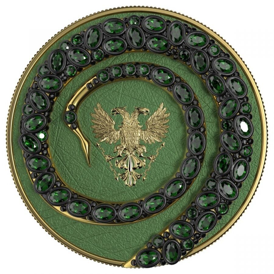 2 X 1 Oz Silver Coin 2020 5 Mark Fafnir Set Green Purple Carapace No 4 Crystals-classypw.com-4